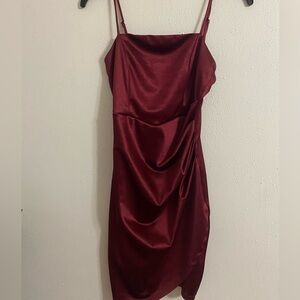 Honey and  Rosie red satin dress